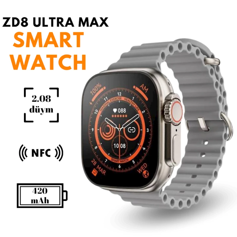 Умные часы Smart Watch ZD8 Ultra Max Silver Умные часы Smart Watch ZD8 Ultra Max Silver