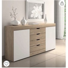 Komod 1,67x53x93 sm, 4 siyirməli, 4 qapalı, 2 rəng material - ZARR058