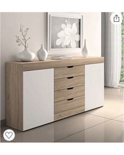 Komod 1,67x53x93 sm, 4 siyirməli, 4 qapalı, 2 rəng material - ZARR058