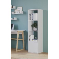 Kitab dolabı Ev Plus Woltu, LDSP, ağ, 149x39x35 sm