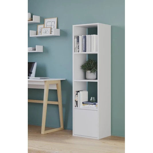 Шкаф книжный Ev Plus Woltu, ЛДСП, белый, 149х39х35 см Шкаф книжный Ev Plus Woltu, ЛДСП, белый, 149х39х35 см