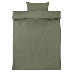 Комплект постельного белья JYSK Tone, пододеяльник 140x200, наволочка 50x70, односпальный, хлопок, Зеленый