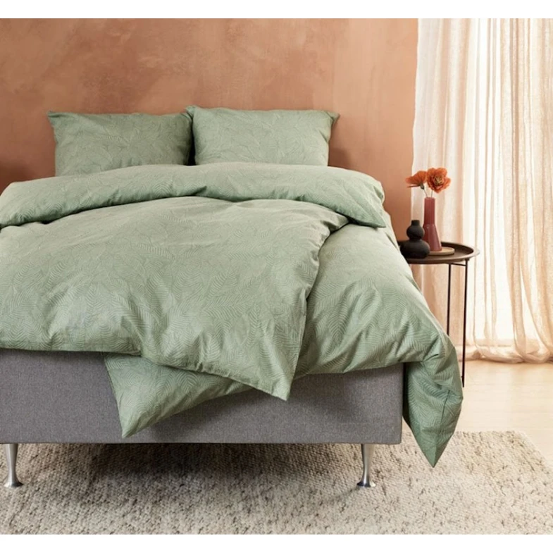 Комплект постельного белья JYSK Tone, пододеяльник 140x200, наволочка 50x70, односпальный, хлопок, Зеленый Комплект постельного белья JYSK Tone, пододеяльник 140x200, наволочка 50x70, односпальный, хлопок, Зеленый