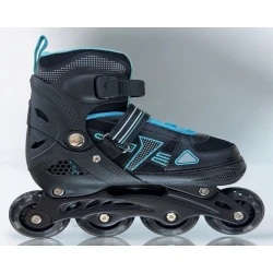 Роликовые коньки RB A608AM-01, размер 35-38, черные/голубые