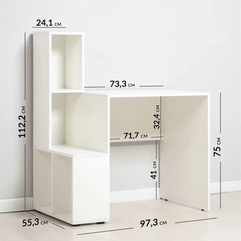 Письменный стол Letta 3563_Letta25StairWh, 55.3x97.3x112.2 см Письменный стол Letta 3563_Letta25StairWh, 55.3x97.3x112.2 см