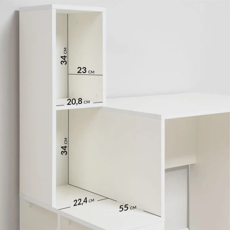 Письменный стол Letta 3563_Letta25StairWh, 55.3x97.3x112.2 см Письменный стол Letta 3563_Letta25StairWh, 55.3x97.3x112.2 см