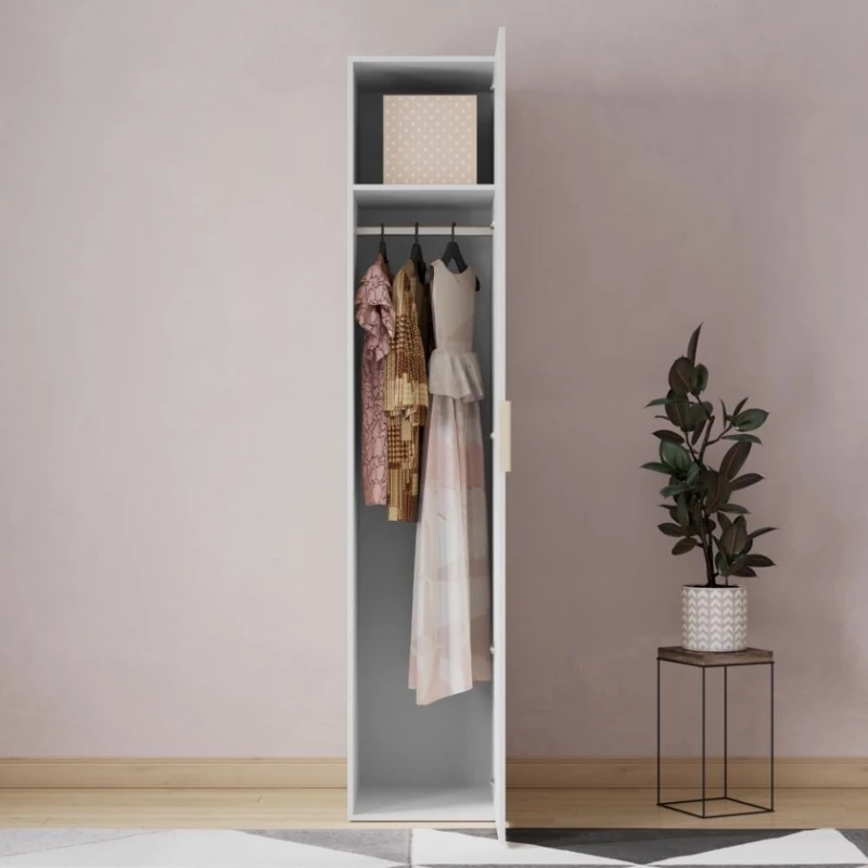 Шкаф Art Mebel 7, 210x60x45 см, ламинат, белый Шкаф Art Mebel 7, 210x60x45 см, ламинат, белый