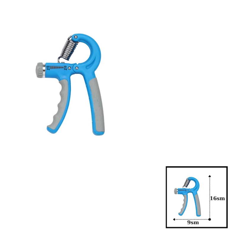 Эспандер кистевой Gymnic, 16x9 см, голубой, 60 кг Эспандер кистевой Gymnic, 16x9 см, голубой, 60 кг