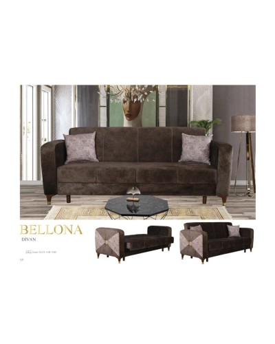 Divan Bellona qəhvəyi, 215x85x80 sm