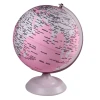 Глобус 20 см, политический, розовый