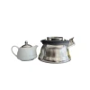 Набор чайников HausRoland хром/нержавеющая сталь/стекло, серебристый/белый, 3 л + 700 мл