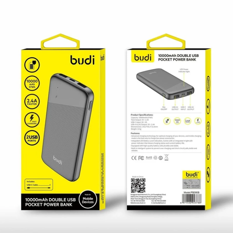 PowerBank Budi 10000 mAh PB090B PowerBank Budi 10000 mAh PB090B