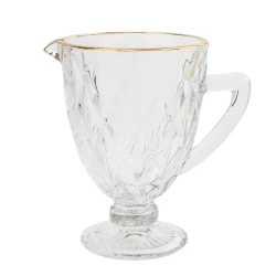 Графин, стекло, прозрачный/золотистый, 1 л, 1 шт