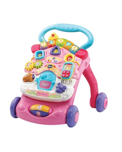 Yerimə üçün diyirlənən araba VTech First Steps Pink 80-505653, 6-30 ay
