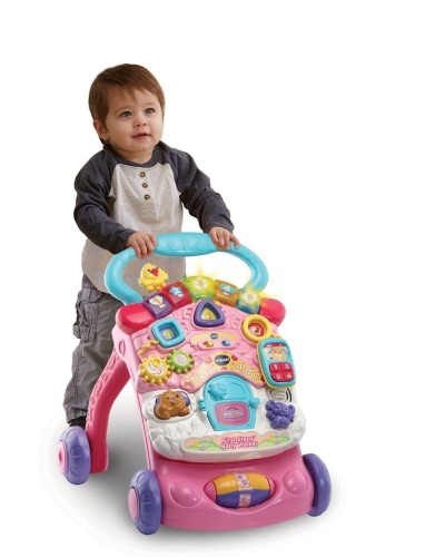 Yerimə üçün diyirlənən araba VTech First Steps Pink 80-505653, 6-30 ay