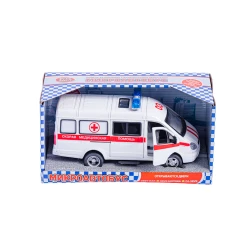 Təcili yardım maşını Play Smart 9098C, 23x13 sm, 3 yaşdan, ağ