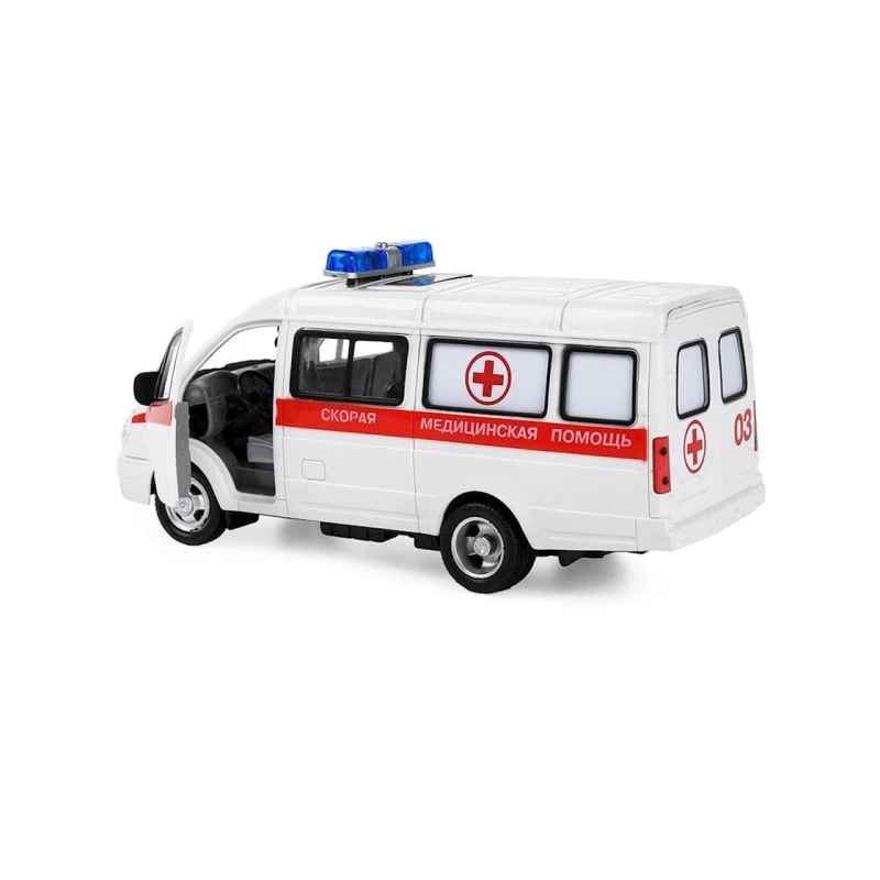 Təcili yardım maşını Play Smart 9098C, 23x13 sm, 3 yaşdan, ağ Təcili yardım maşını Play Smart 9098C, 23x13 sm, 3 yaşdan, ağ