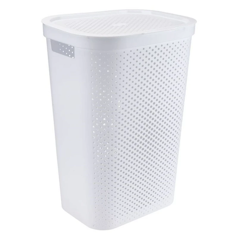 Корзина для белья JYSK Infinity пластик, белая Корзина для белья JYSK Infinity пластик, белая