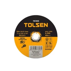 Диск отрезной по металлу Tolsen, 180x1.6x22.2 мм Диск отрезной по металлу Tolsen, 180x1.6x22.2 мм