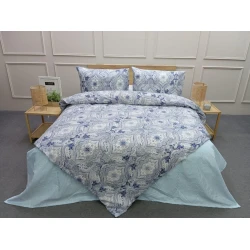 Комплект постельного белья MiraNova FS-468, двуспальный, разноцветный, пододеяльник 200x220 см, простыня 220x240 см, наволочка 50x70 см (2 шт)