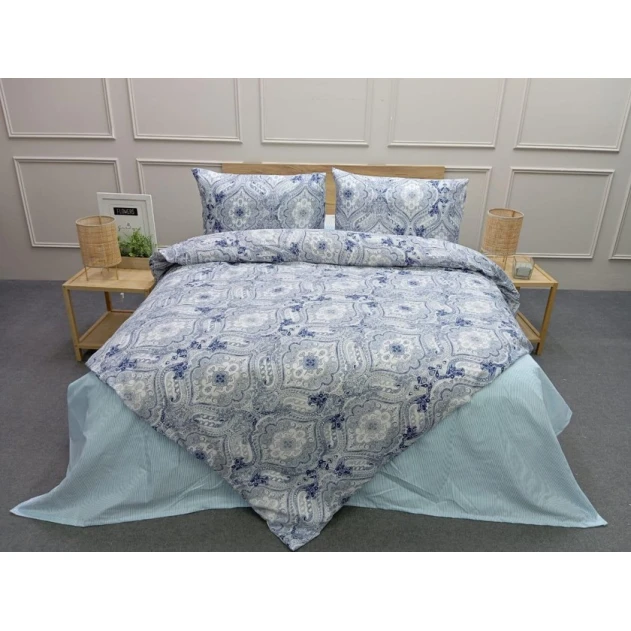 Комплект постельного белья MiraNova FS-468, двуспальный, разноцветный, пододеяльник 200x220 см, простыня 220x240 см, наволочка 50x70 см (2 шт) Комплект постельного белья MiraNova FS-468, двуспальный, разноцветный, пододеяльник 200x220 см, простыня 220x240 см, наволочка 50x70 см (2 шт)