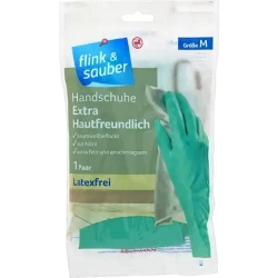 Məişət əlcəyi Flink & Sauber ölçü M, 1 cüt, nitril, yaşıl Məişət əlcəyi Flink & Sauber ölçü M, 1 cüt, nitril, yaşıl