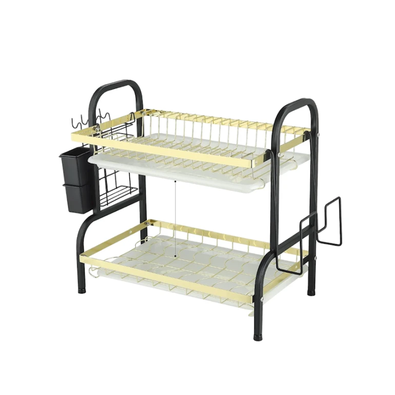 Сушилка для посуды nh_hcvnn, 42x40x25 см, металл, черный/золотистый Сушилка для посуды nh_hcvnn, 42x40x25 см, металл, черный/золотистый