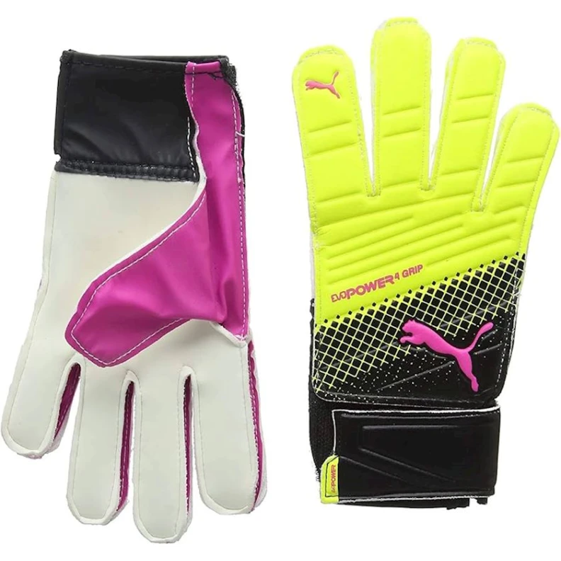 Вратарские перчатки Puma Evo Power 2 Grip, размер 8, зеленый/розовый