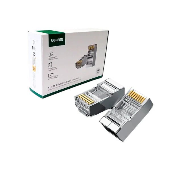 Şəbəkə kabeli üçün birləşdirici Ugreen NW111 RJ45 CAT6, 100 əd Şəbəkə kabeli üçün birləşdirici Ugreen NW111 RJ45 CAT6, 100 əd