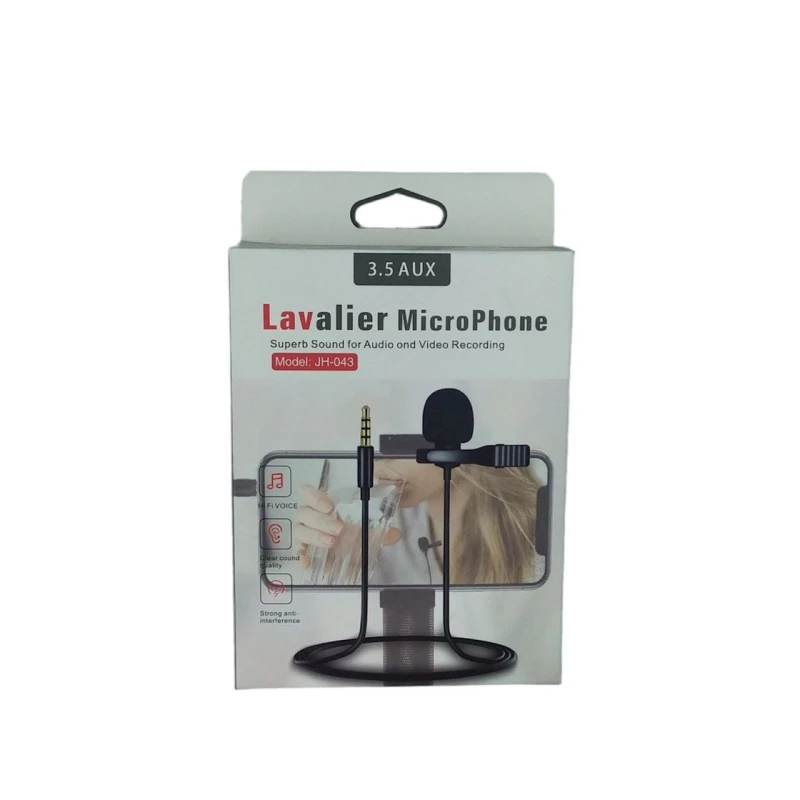 Микрофон Lavalier JH-043 3.5 mm Connector Black Микрофон Lavalier JH-043 3.5 mm Connector Black