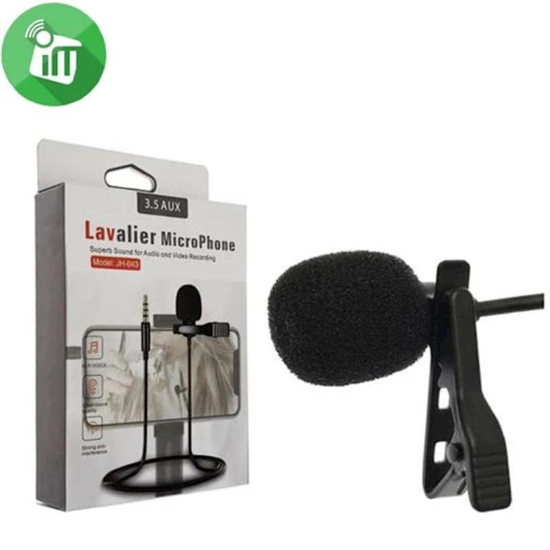 Микрофон Lavalier JH-043 3.5 mm Connector Black Микрофон Lavalier JH-043 3.5 mm Connector Black