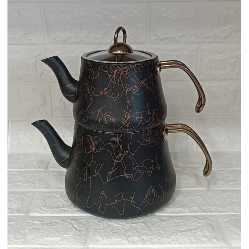 Набор чайников Oms SHA-00002514, гранит, черный/розовый, 2.5 л