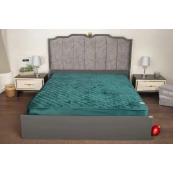 Наматрасник защитный Narlı 000684, двуспальный, велюр, зеленый, 160x200 см