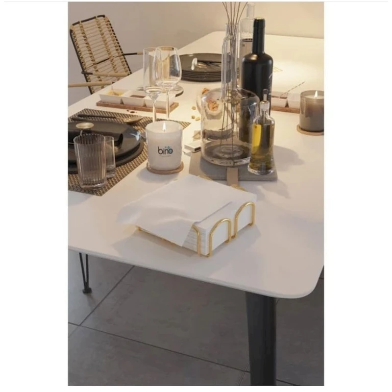 Salfet qabı MH53619 paslanmayan polad, qızılı, 20x20 sm