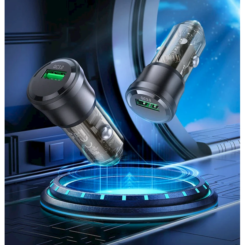 Зарядное устройство автомобильное Borofone BZ23 QC 3.0 Black