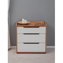 Тумба Letta, ЛДСП, белая/коричневая, 71x41x67 см Тумба Letta, ЛДСП, белая/коричневая, 71x41x67 см