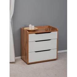 Тумба Letta, ЛДСП, белая/коричневая, 71x41x67 см Тумба Letta, ЛДСП, белая/коричневая, 71x41x67 см