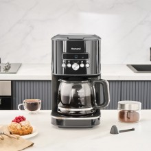 Qəhvəbişirici Homend Vintage Coffeebreak 5027, paslanmaz polad, qara, 37,1x20,12x22,44 sm, 1035 watt, 1.8 lt su tutumu + 1.8 lt dəmlik - 205.03.1014938