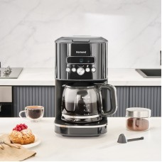 Qəhvəbişirici Homend Vintage Coffeebreak 5027, paslanmaz polad, qara, 37,1x20,12x22,44 sm, 1035 watt, 1.8 lt su tutumu + 1.8 lt dəmlik - 205.03.1014938
