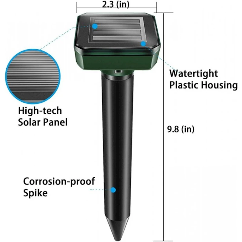 Ультразвуковой отпугиватель грызунов bj584, 1 комплект, черный Ультразвуковой отпугиватель грызунов bj584, 1 комплект, черный