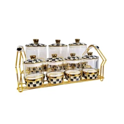 Набор емкостей для хранения Kavanoz_100, белый/черный, 7 шт