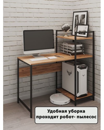 Yazı masası Letta 3563_Letta25LoftStolStelShortVot, qəhvəyi/qara, 59x115x117 sm