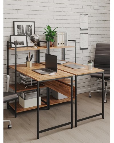 Yazı masası Letta 3563_Letta25LoftStolStelShortVot, qəhvəyi/qara, 59x115x117 sm