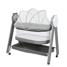 Uşaq beşiyi smr743, boz, 0–3 yaş, yumşaq kapüşon, düzbucaqlı forma, haki rəng - smr743