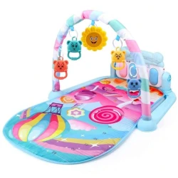 Музыкальный игровой коврик 0208, розовый/голубой Музыкальный игровой коврик 0208, розовый/голубой