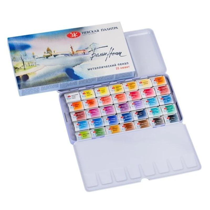 Набор акварельных красок Невская палитра Белые ночи, 35х2,5 Набор акварельных красок Невская палитра Белые ночи, 35х2,5