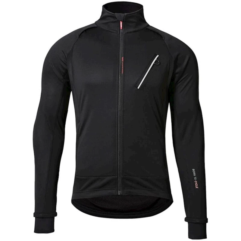 Велокуртка мужская Santic WM0C01115H, черная, полиэстер, размер L