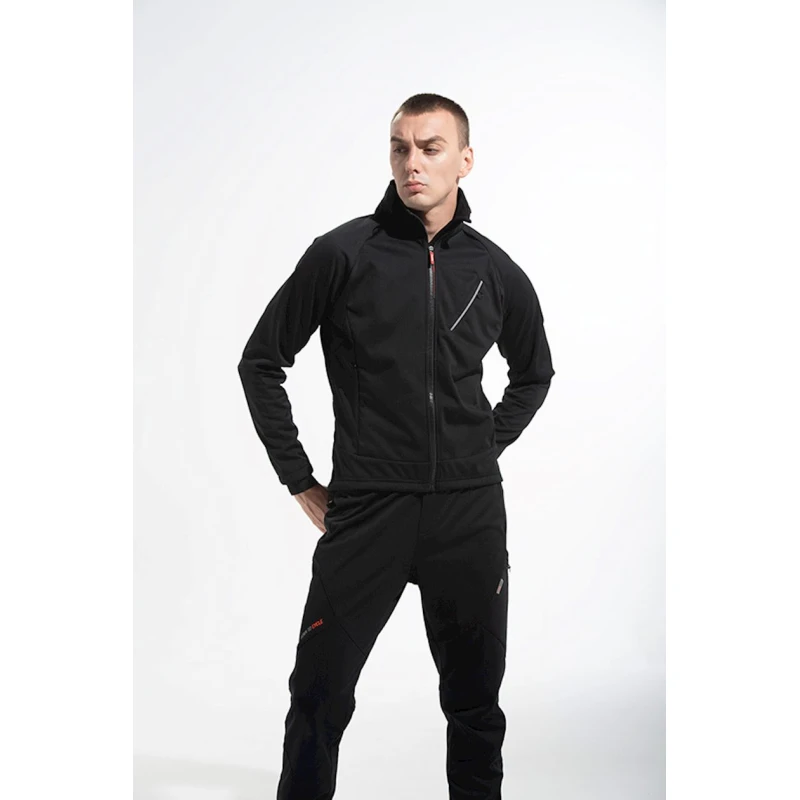 Велокуртка мужская Santic WM0C01115H, черная, полиэстер, размер L