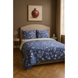 Комплект постельного белья Narlı 1514, простыня 180x240 см, пододеяльник 160x220 см, наволочка 50x70 см 1 шт, поликоттон, односпальный, разноцветный