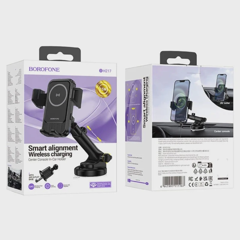 Avtomobil üçün telefon tutacağı Borofone BH217 Black